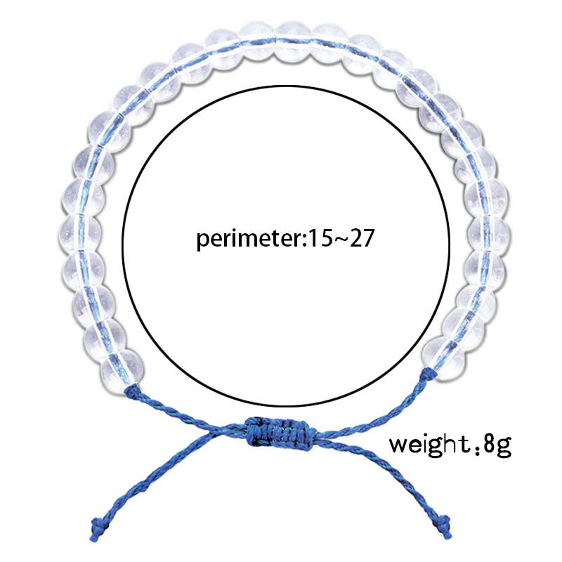 Buddha Stones Handmade Glass Beads Braided String Adjustable Bracelet