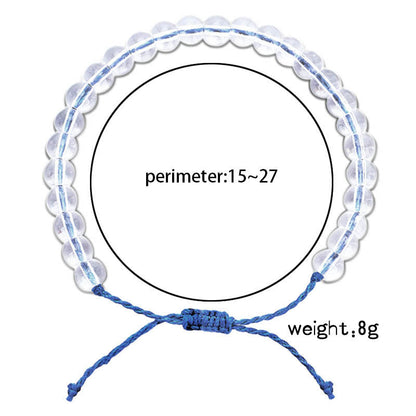 Buddha Stones Handmade Glass Beads Braided String Adjustable Bracelet