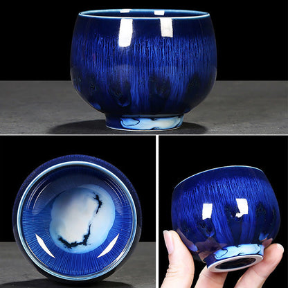 Buddha Stones Chinese Jianzhan Glaze Kiln Change Ceramic Teacup Tenmoku Kung Fu Tea Cup