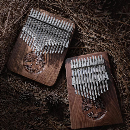 Buddha Stones Kalimba 34 Keys Thumb Piano Tree of Life Design Portable Finger Marimba Piano