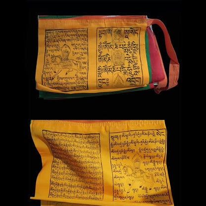 Buddha Stones Tibetan 5 Colors Windhorse Scriptures Auspicious Outdoor Prayer Flag