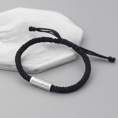 Buddha Stones Seven Deadly Sins Seven Virtues Braided String Bracelet