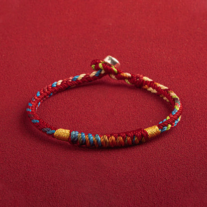 Buddha Stones "May You Be Safe And Lucky In The Year Ahead" Multicolored Bracelet