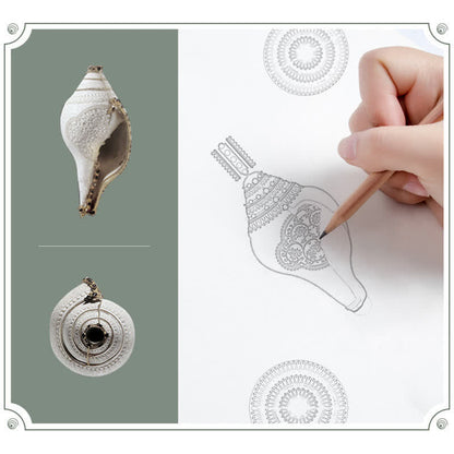 Buddha Stones 999 Sterling Silver Shankha Conch Shell Seashell Lucky Necklace Pendant