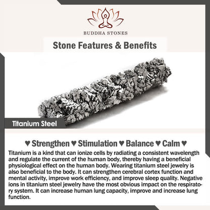 Buddha Stones Leather Double Layer Titanium Steel Balance Magnetic Buckle Bracelet