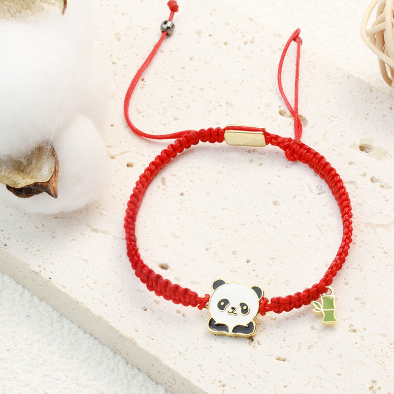 Buddha Stones Tibetan Handmade Panda Bamboo Lucky Red String Bracelet (Extra 30% Off | USE CODE: FS30)