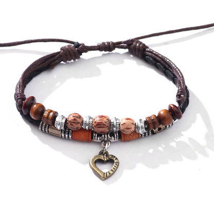 Buddha Stones Love Heart Pattern Bead Healing Necklace Pendant Bracelet