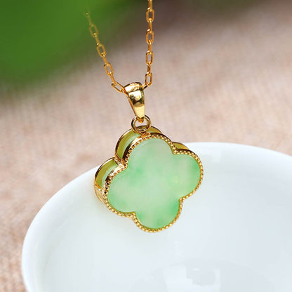 Buddha Stones "May Luck and Joy Be With You" Jade Necklace Includes Gift Message Card