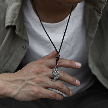 Buddha Stones 990 Sterling Silver Yin Yang Balance Harmony Necklace Pendant