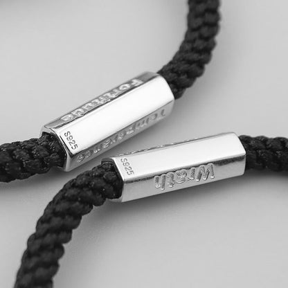 Buddha Stones Seven Deadly Sins Seven Virtues Braided String Bracelet