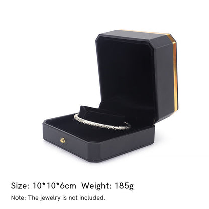 Buddha Stones Jewelry Storage Box PU Leather Gift Box