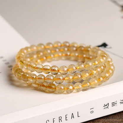 Buddha Stones Natural Citrine Prosperity Protection Bracelet