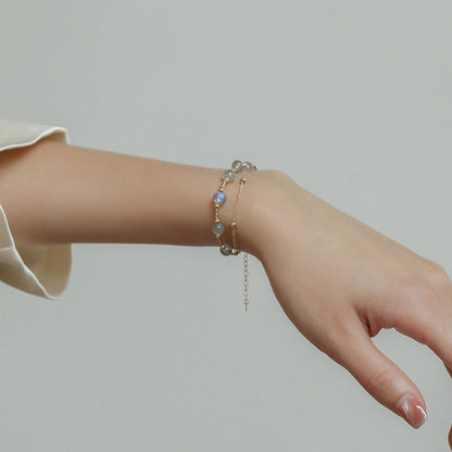 Buddha Stones Moonstone Positive Charming Chain Bracelet