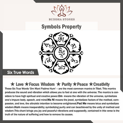 Buddha Stones Tibetan Buddha Mantra Amulet Bracelet