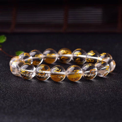 FREE Today: Open The Mind Tibet White Crystal Black Onyx Om Mani Padme Hum Meditation Bracelet