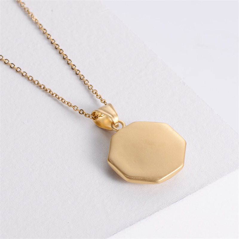 Buddha Stones Bagua Yin Yang Titanium Steel Balance Necklace Chain Pendant