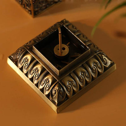 Buddha Stones Heart Sutra Alloy Incense Holder Healing Home Decoration Incense Burner