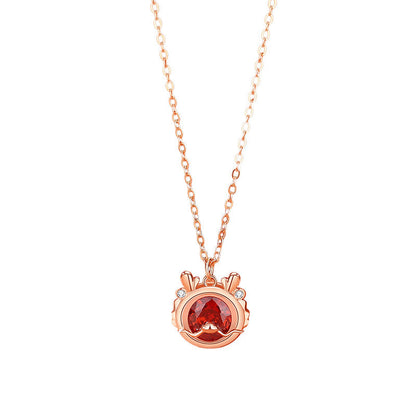 Buddha Stones 925 Sterling Silver Year Of The Dragon Luck Red Zircon Necklace Pendant Bracelet Earrings Ring (Extra 30% Off | USE CODE: FS30)