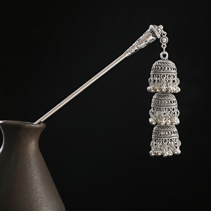 Buddha Stones Water Drop Lily of the Valley Flowers Tassels Confidence Hairpin