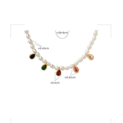 Buddha Stones Pearl Crystal Stone Purity Necklace Pendant
