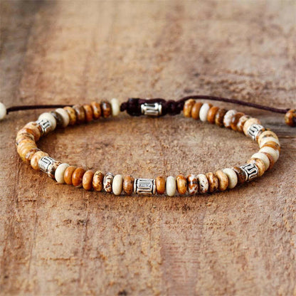 Buddha Stones Picture Jasper Positive Beads String Bracelet