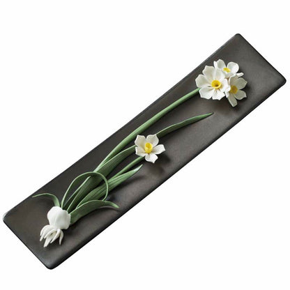 Buddha Stones Lotus Peony Rose Flower Ceramic Spiritual Incense Burner