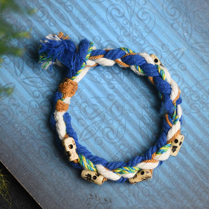 Buddha Stones Tibetan Zakiram Goddess of Wealth Bead Engraved Handmade Luck Bracelet