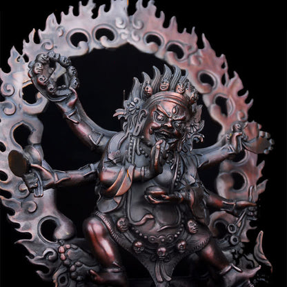 Buddha Stones Tibet Mahakala Bodhisattva Figurine Compassion Copper Statue Decoration
