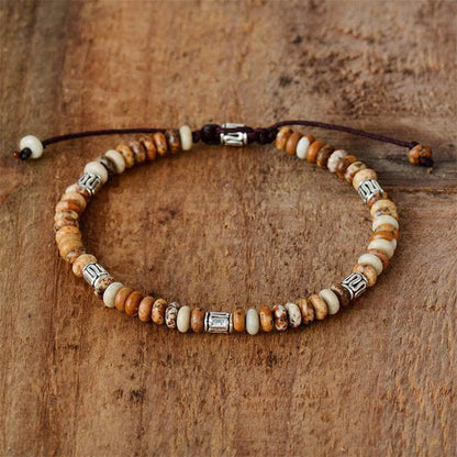 Buddha Stones Picture Jasper Positive Beads String Bracelet