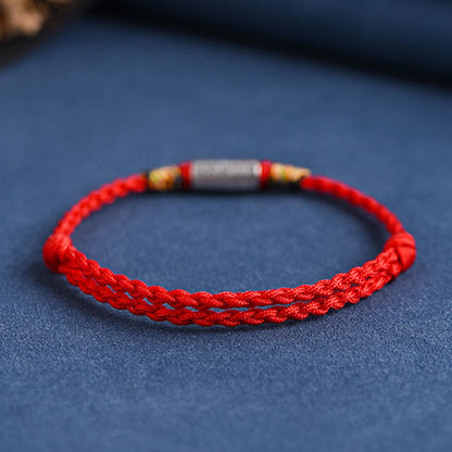 Buddha Stones Handcrafted 925 Sterling Silver Everything Goes Well Design Protection Strength Bracelet Anklet (Extra 30% Off | USE CODE: FS30)