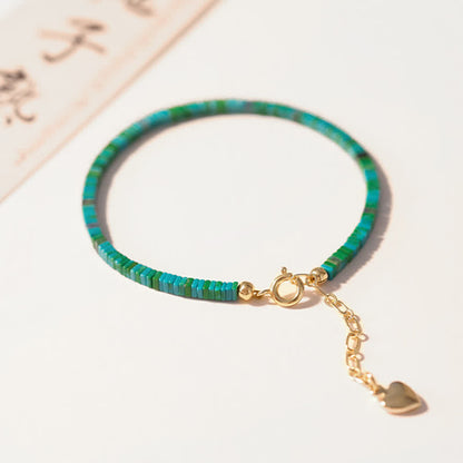 Buddha Stones Turquoise Beaded Friendship Strength Chain Bracelet