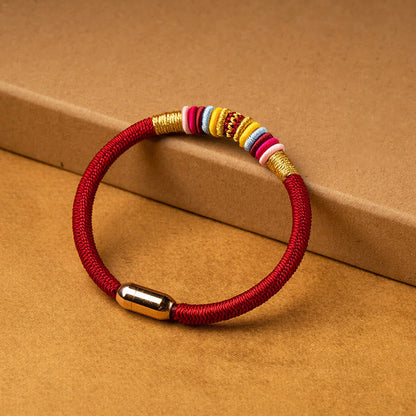 Buddha Stones Tibetan Handmade King Kong Knot Protection Magnetic Buckle Braided Bracelet (Extra 30% Off | USE CODE: FS30)