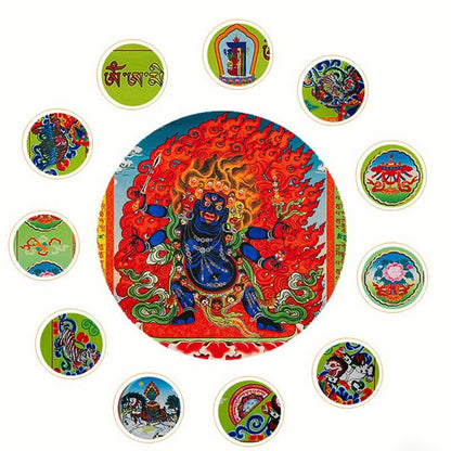Buddha Stones Tibetan 10 Colors Windhorse Buddha Healing Auspicious Outdoor Prayer Flag
