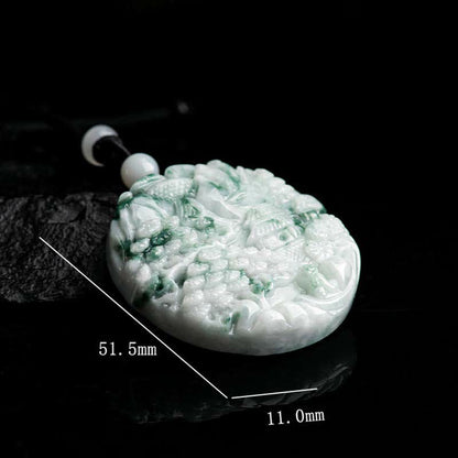 Buddha Stones Mountain Landscape Jade Abundance String Necklace