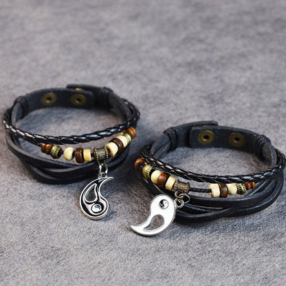 Yin Yang Pendant Couple Balance Bracelet (Extra 35% Off | USE CODE: FS35)