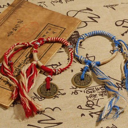 Buddha Stones Mountain Ghosts Spend Money Wealth Prosperity Handmade Braided Bracelet