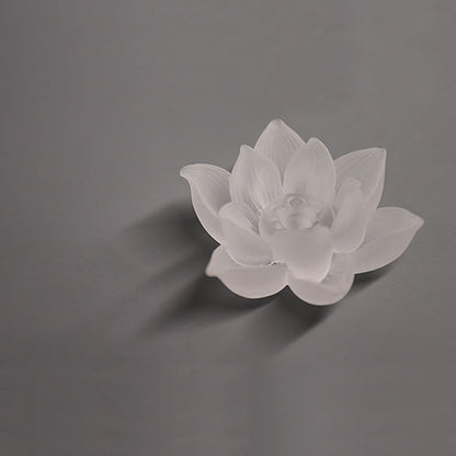 Buddha Stones Mini Lotus Liuli Crystal Healing Meditation Stick Incense Burner