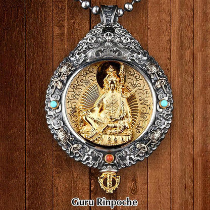 Buddha Stones Chinese Zodiac Natal Buddha Thangka Nine Palaces Eight Diagrams Wealth Rotatable Necklace Pendant