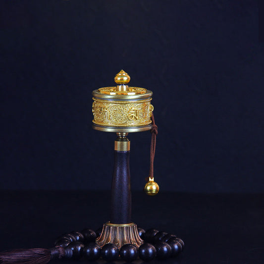 Buddha Stones Tibetan Lucky Prayer Wheel Six True Words Decoration