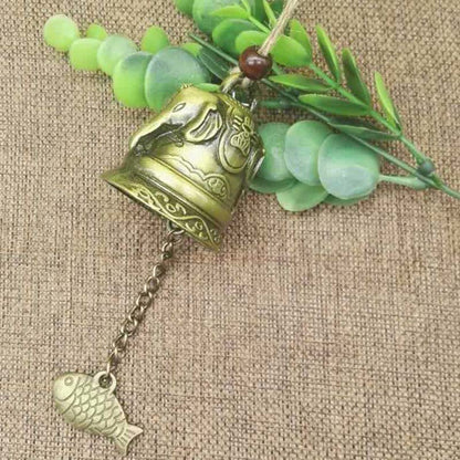 Buddha Stones Feng Shui Buddha Koi Fish Dragon Elephant Wind Chime Bell Luck Wall Hanging Decoration