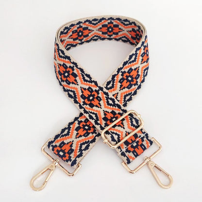 Buddha Stones Multicolor Embroidered Shoulder Bag Straps