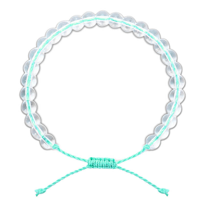 Buddha Stones Handmade Glass Beads Braided String Adjustable Bracelet