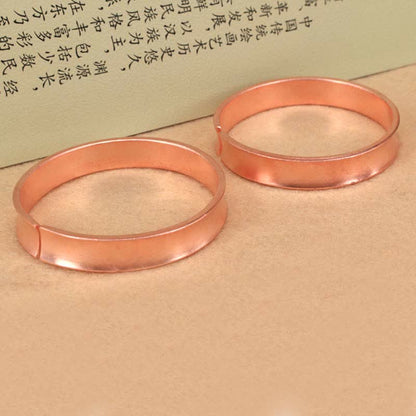 Buddha Stones Copper Wealth Luck Cuff Bracelet Bangle