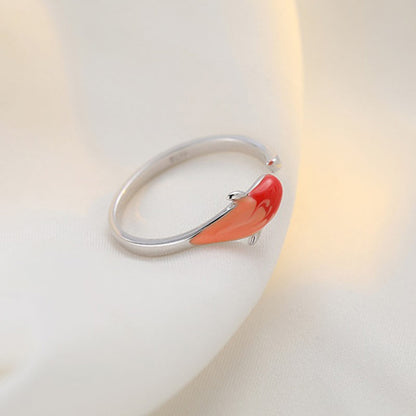 Buddha Stones Koi Fish Copper Balance Luck Adjustable Ring