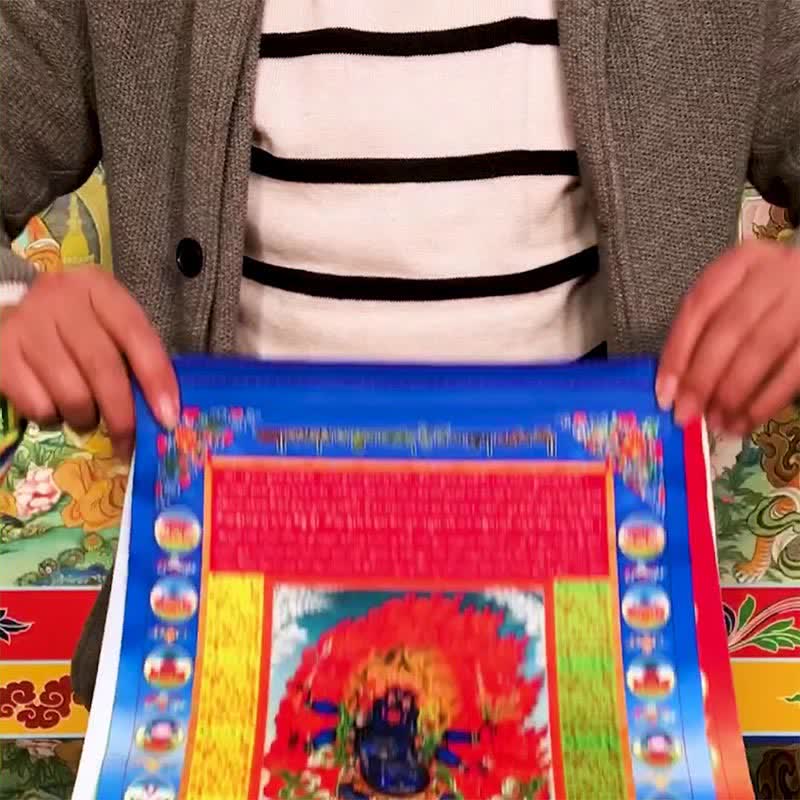 Buddha Stones Tibetan 10 Colors Windhorse Buddha Healing Auspicious Outdoor Prayer Flag