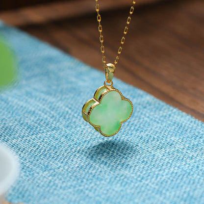 Buddha Stones "May Luck and Joy Be With You" Jade Necklace Includes Gift Message Card