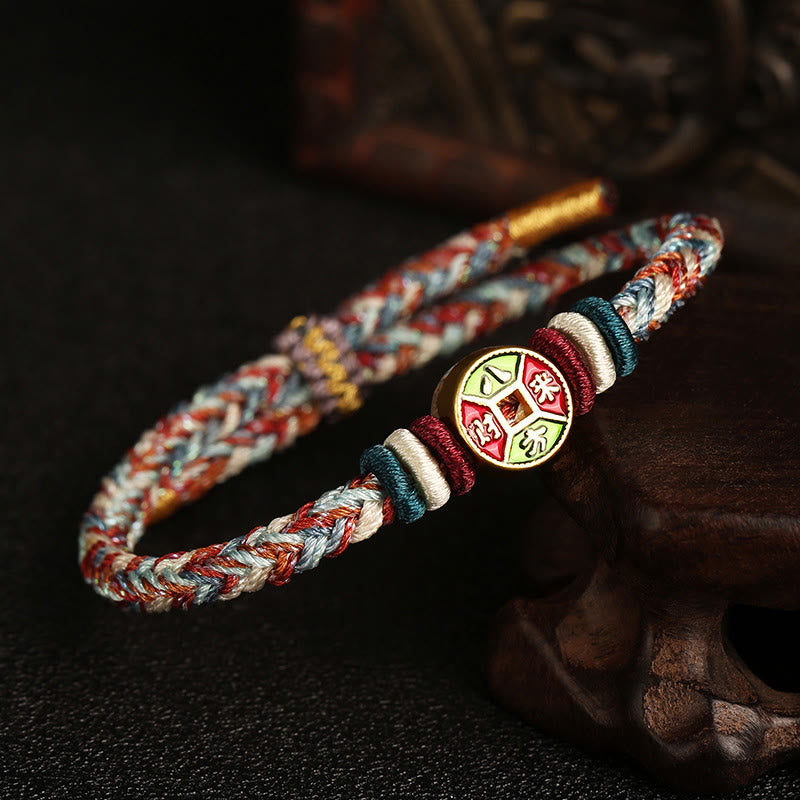 ❗❗❗A Flash Sale- Buddha Stones Colorful Rope Wealth Comes From All Directions Handmade Eight Thread Peace Knot Luck Bracelet