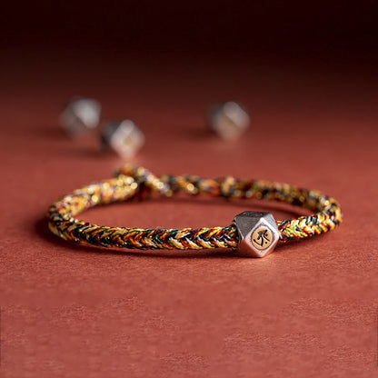 Buddha Stones 925 Sterling Silver Handmade Chinese Zodiac Natal Buddha Luck Protection Braided String Bracelet (Extra 30% Off | USE CODE: FS30)