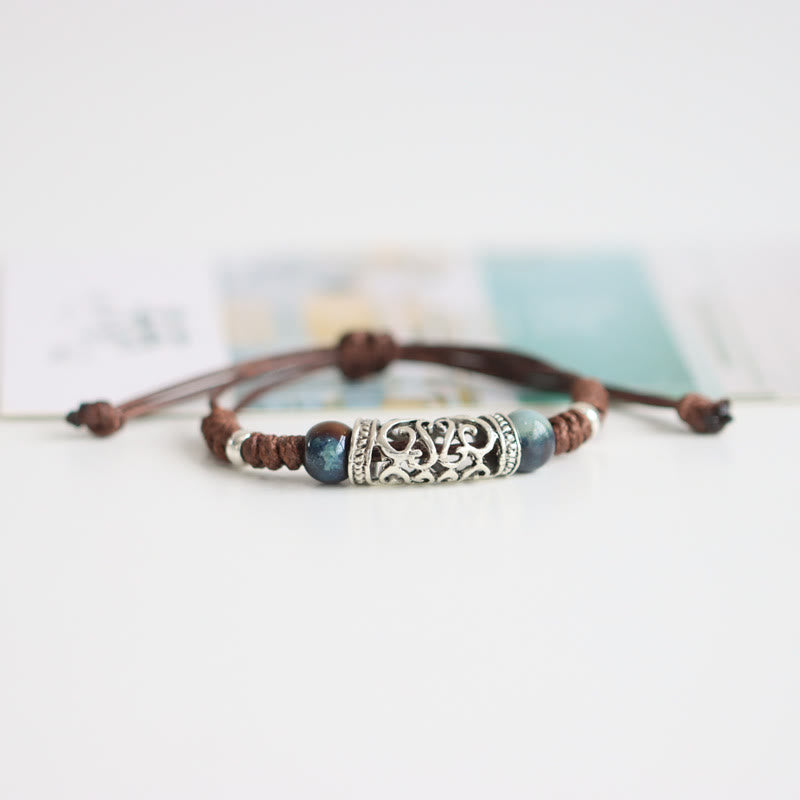 Buddha Stones Tibet Ceramic Bead Wealth String Bracelet