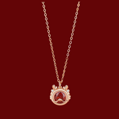 Buddha Stones 925 Sterling Silver Year Of The Dragon Luck Red Zircon Necklace Pendant Bracelet Earrings Ring (Extra 30% Off | USE CODE: FS30)